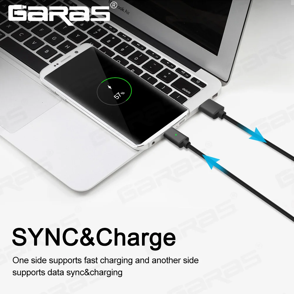 GARAS USB Type C/USB C Магнитный кабель быстро Зарядное устройство Тип C/USB-C Зарядное устройство данных Магнит кабель для Xiaomi /Huawei Кабели для мобильных телефонов