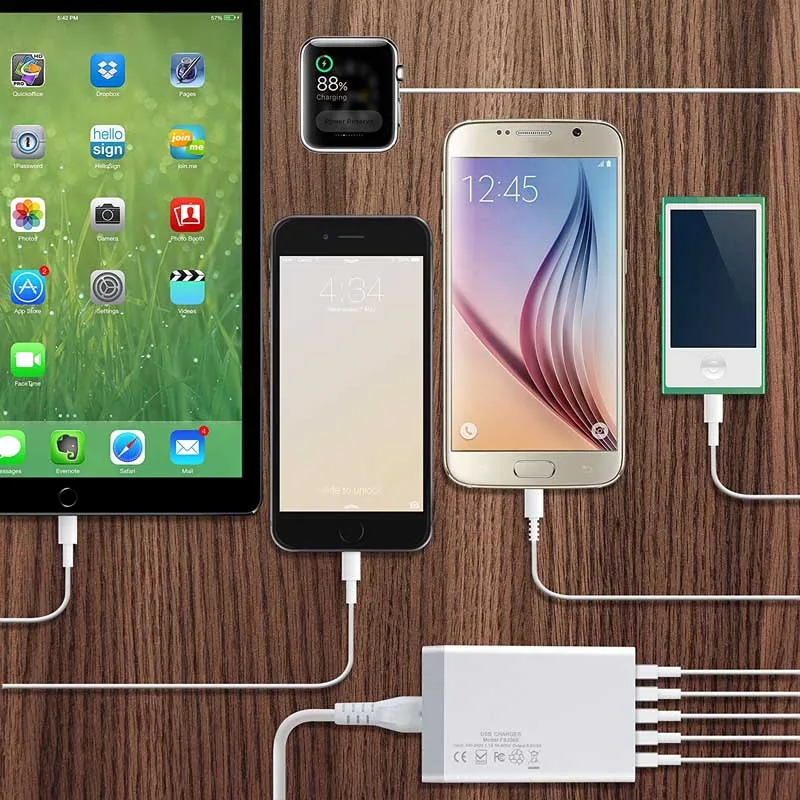 Новый Ho 5 портовый USB зарядная станция многопортовое зарядное устройство