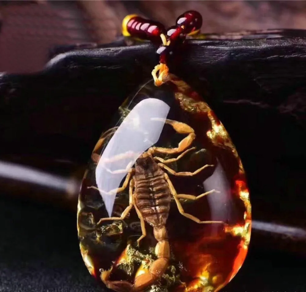 Тибетская подвеска с кулоном дракона силивер амберс настоящая фигурка скорпиона