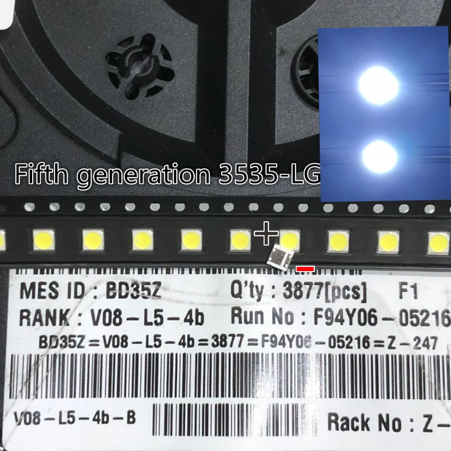 200 шт./лот для LG SMD СВЕТОДИОДНЫЙ 3535 6V холодный белый 2W ТВ/lcd подсветка ТВ