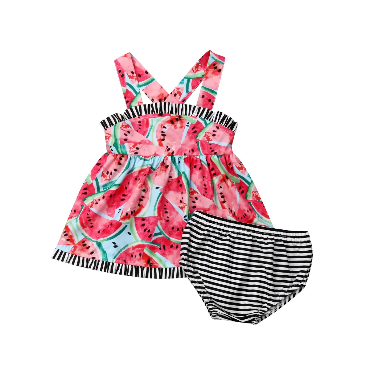 Комплект одежды из 2 предметов для новорожденных девочек Одежда с арбузами