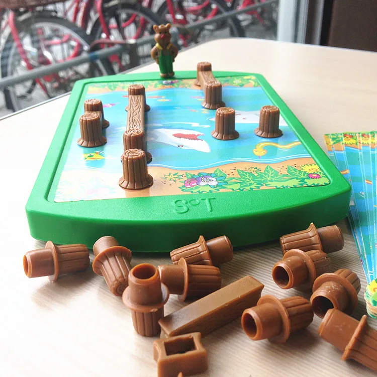 Детская игра головоломка winnie cross River bridge логическое мышление лабиринт задача
