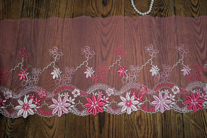 6 5 дюйма 17 см wide-2yards/лот DIY ремесло Коралловая Роза + розовый ледяной зеленый