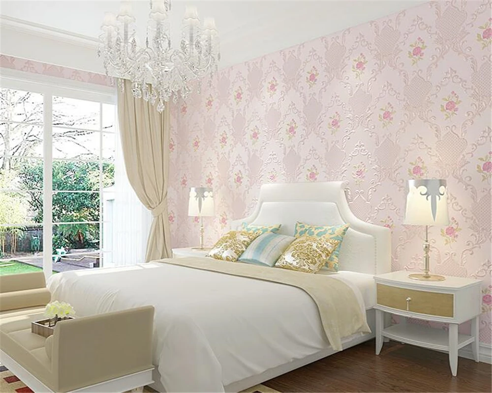 

beibehang Warm and romantic bedroom 3d wallpaper indoor interior European living room papier peint wallpaper nonwoven backdrop