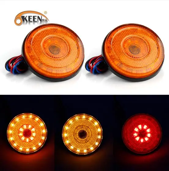 2 x yellow case OKEEN 2 шт., автомобильные мотоциклетные СВЕТОДИОДНЫЕ указатели поворота сигнала, светодиодные мигающие лампы, гибкие янтарные лампы - Испускаемый цвет: 2 x yellow case