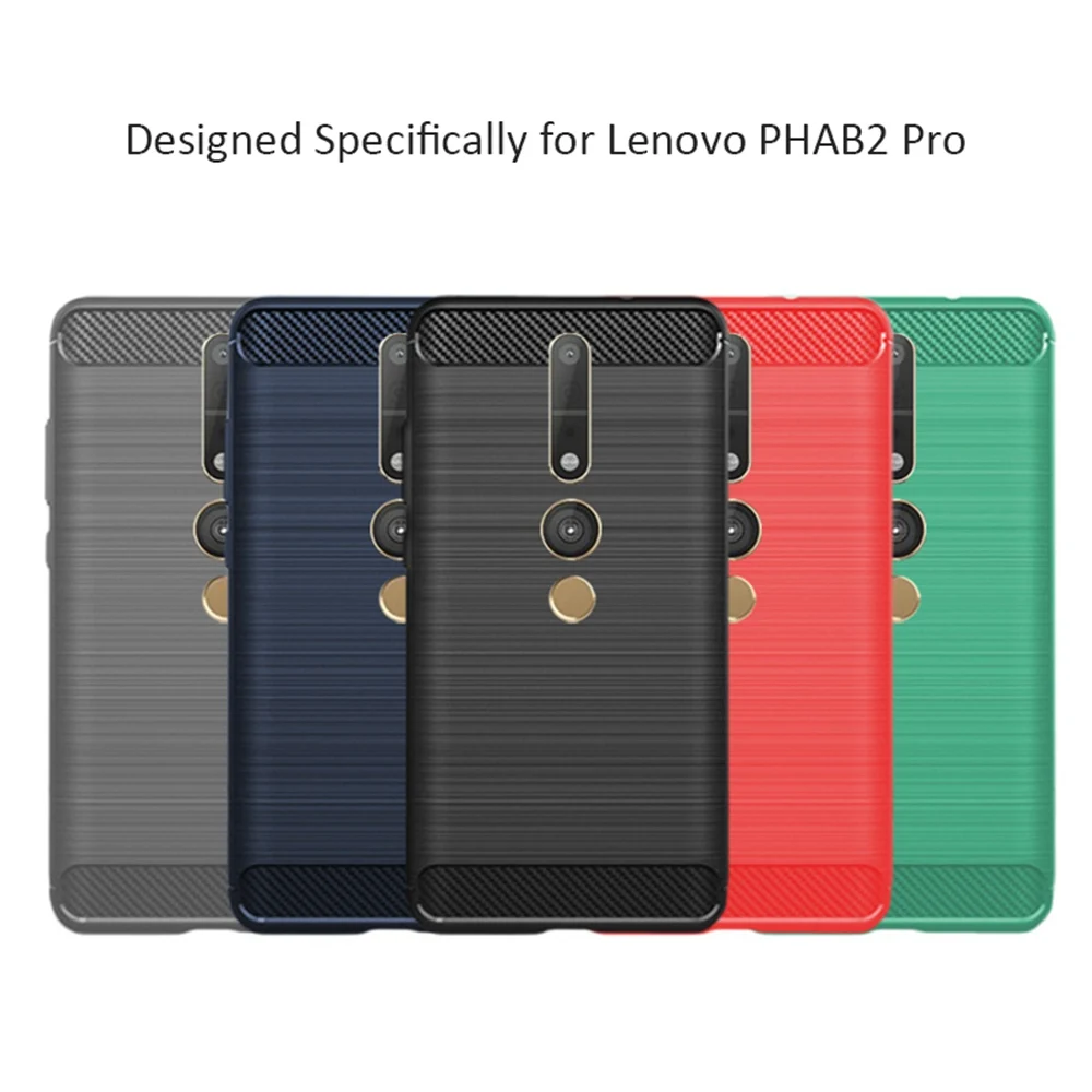 Для lenovo Phab 2 Pro Чехол Роскошная Тонкая Броня мягкий чехол из углеродного волокна