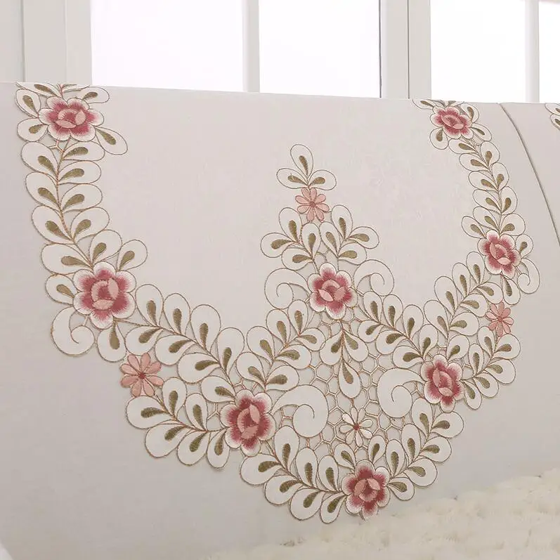 Pink flower Proud Rose, европейский стиль, вышитый диван, полотенце, подлокотник, полотенце, диван, кровать, накидка, спинка, полотенце, украшение для гостиной, дивана, чехол - Цвет: Pink flower