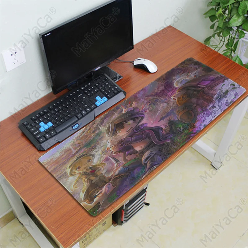 Lock Edge 40X90cm MaiYaCa коврик сделано в Abyss аниме индивидуальные коврики для мыши компьютера Аниме Коврик для мыши и ноутбука большой коврик для мыши клавиатуры коврик - Цвет: Lock Edge 40X90cm