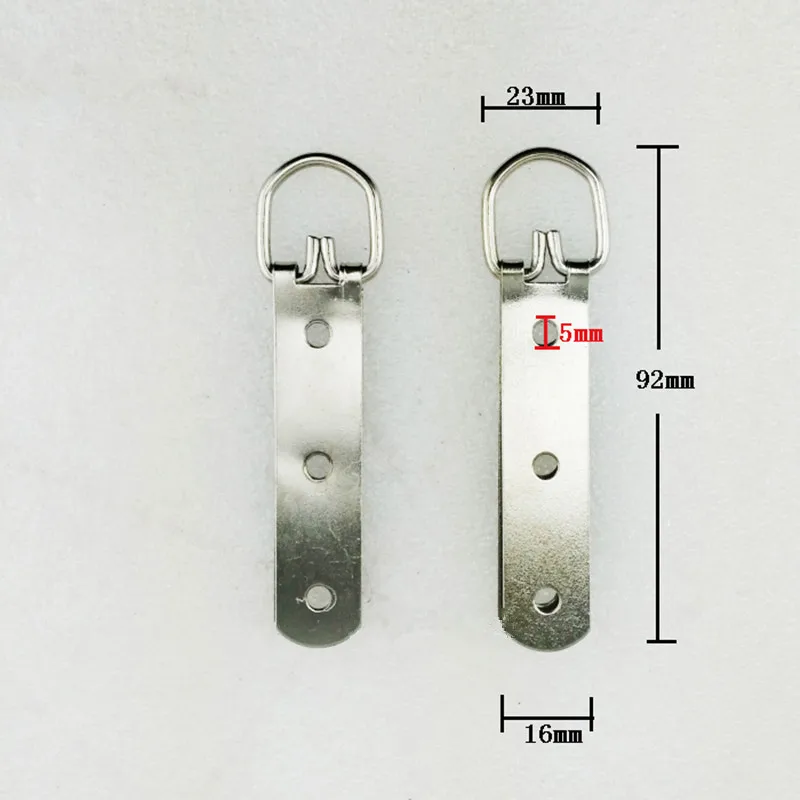 Triangle D-Ring Hanging Picture Oil Painting Mirror Frame Hooks 3 Holes Hangers With Screws Silver Color 92*23mm 20Pcs | Обустройство