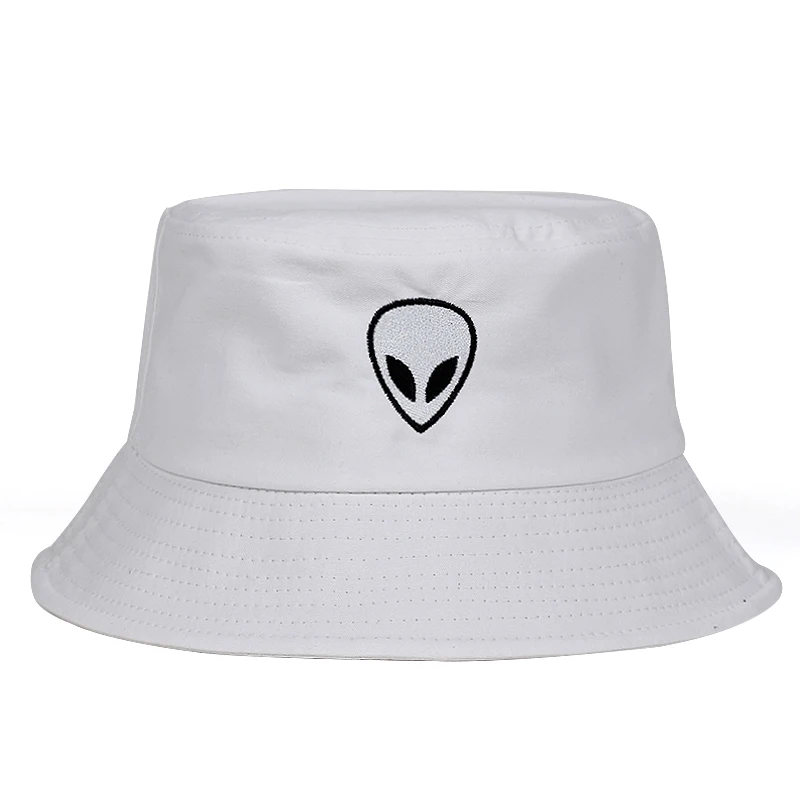 Черно-белые однотонные Alien Панама унисекс Bob cap s Hip Hop Gorros мужские и женские летние Панама пляжная Панама для рыбалки шляпы
