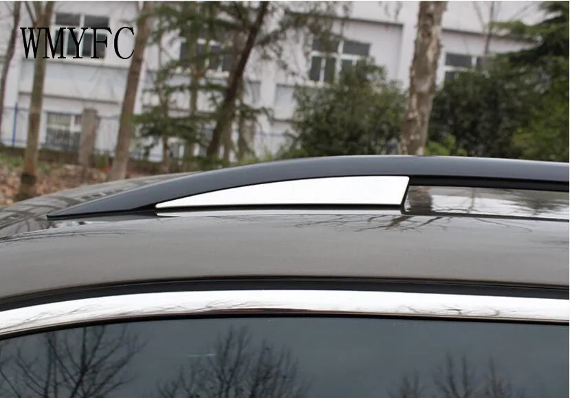 Нержавеющая Чемодан багажник на крышу Накладка для volkswagen Tiguan 2010 2011 2012 2013 Стикеры автомобиль-Средства для укладки волос