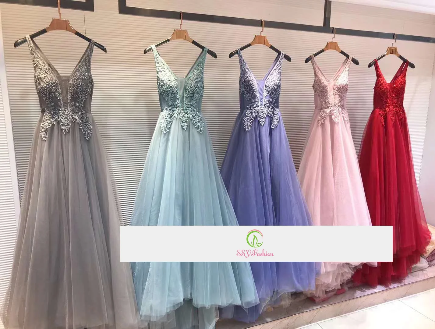 Женское банкетное платье SSYFashion элегантное вечернее с V образным вырезом