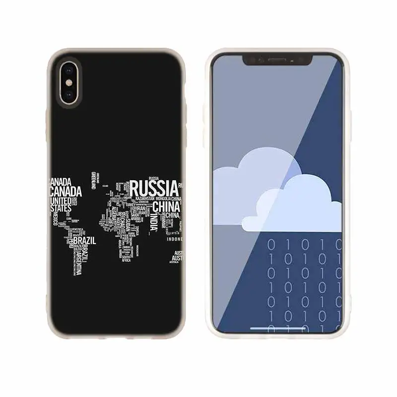 as the picture 02 Карта мира план путешествий Чехол Силиконовый мягкий для iPhone X 11 Pro XS Max XR 6 6S 7 8 Plus 4 5S SE чехол для телефона s TeleFoonhoesjes - Цвет: as the picture 02