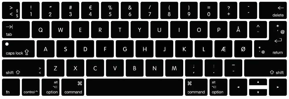 Универсальный чехол для клавиатуры US EU Euro 2016 MacBook Pro Retina 13 &quot15&quot Датский Немецкий
