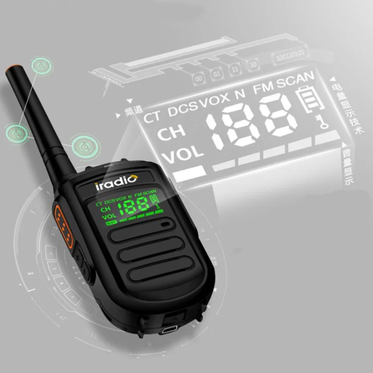 100% оригинал iradio CP 168 двухстороннее радио 100 миля мини дети 0 5 Вт/2 Вт портативная