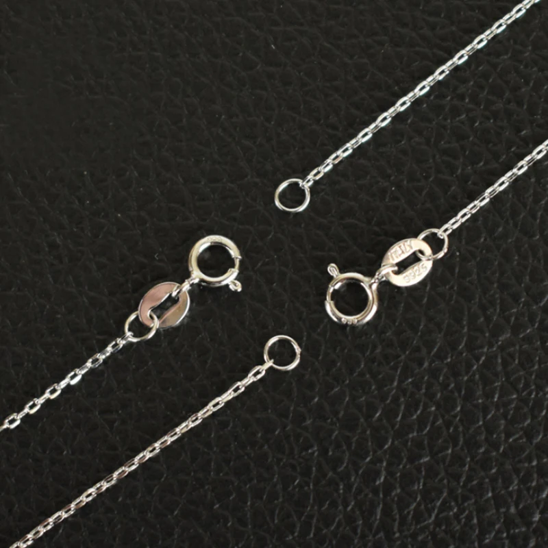 Настоящее Стерлинговое Серебро 925 пробы тонкое овальное ожерелье с цепочкой Rolo 1