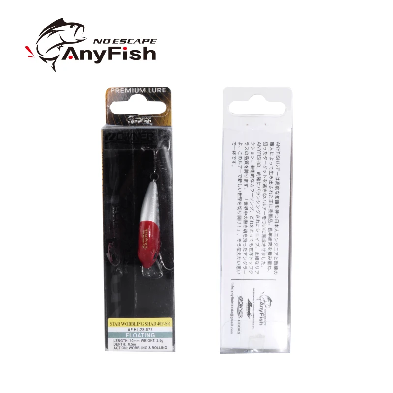 ANYFISH воблер SHAD 40F SR жесткая приманка для рыбалки 10 цветов на выбор 4 см 2 5 г с