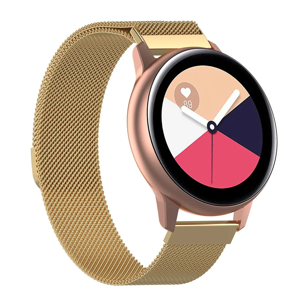 Миланская Магнитная Петля часы ремешок для samsung Galaxy Watch 42 мм SM-R810 Smartwatch ремешок для Garmin VIVOMOVE