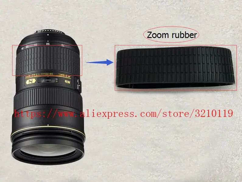 Набор1 New Original LENS Genuine Zoom+ Focus Grip Rubber Ring For Nikon AF-S NIKKOR 24-70mm 24-70 mm 1:2.8 G ED Repair Part - Комплект: Набор1