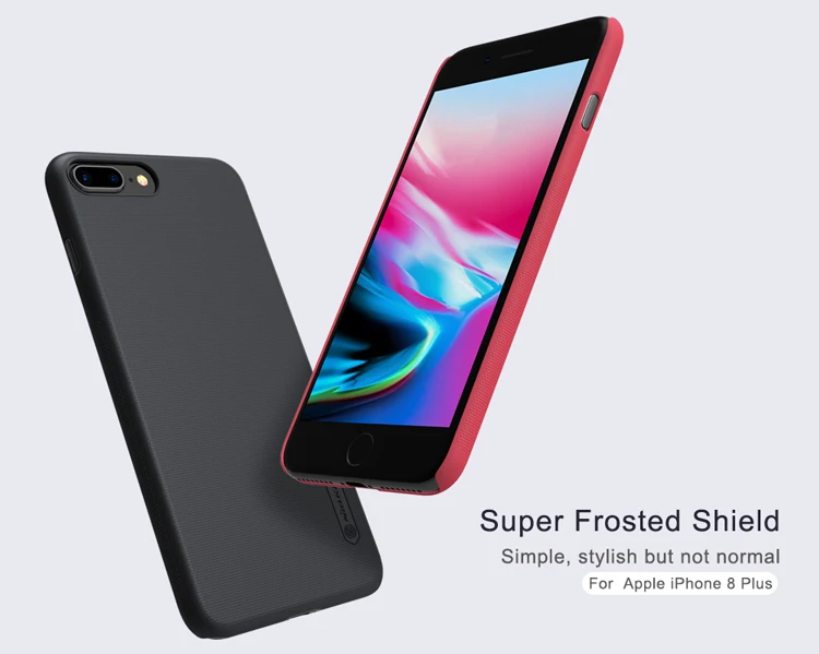 Для iphone 8 Plus Nillkin супер матовый защитный жесткий чехол для задней панели ПК чехол для iphone 8 Plus 5," чехол для телефона+ Защитная пленка для экрана