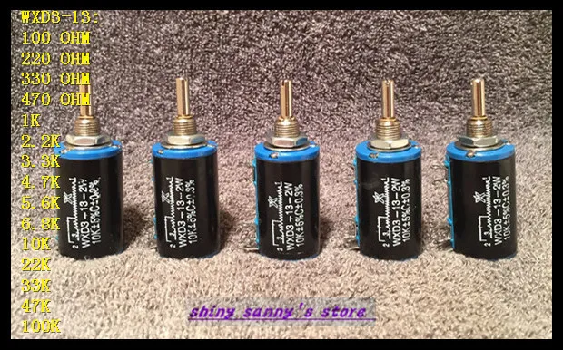 

5Pcs/Lot WXD3-13 470 OHM Multi-Turn Wirewound Potentiometer