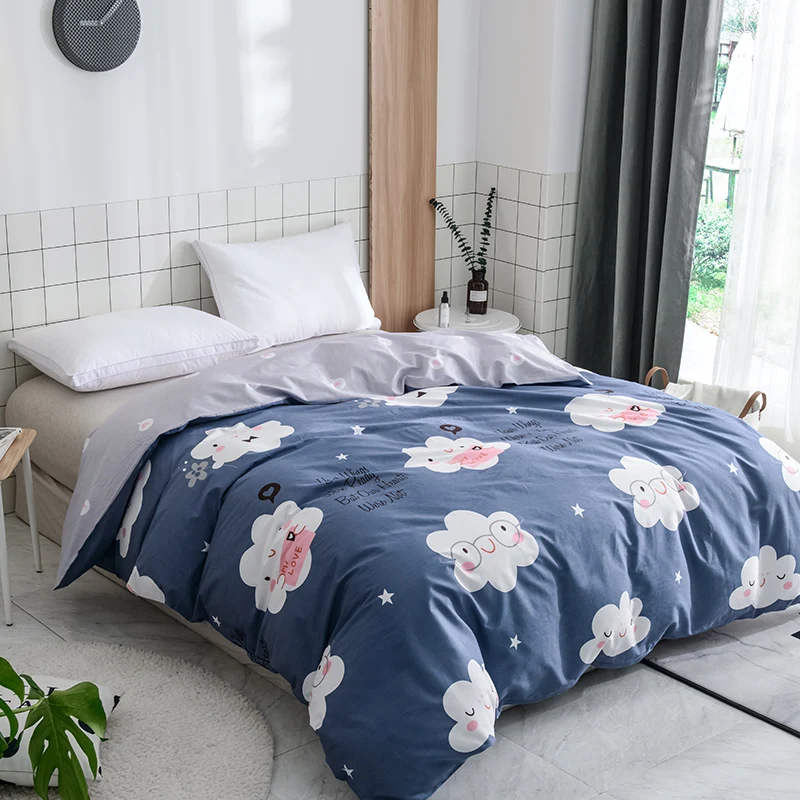 Милый мультфильм Белое Облако шаблон 1 шт. Набор пододеяльников для пуховых одеял