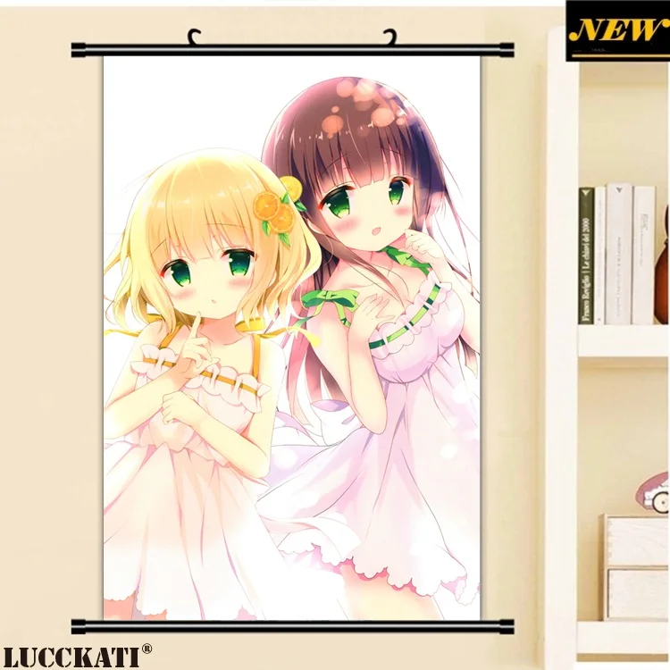 40X60 см, Gochiusa Gochuumon wa Usagi Desu ka Rabbit, сексуальная лоли, мультфильм, аниме картинка, настенная прокрутка, холст, живопись, плакат