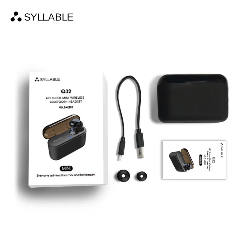Оригинальные Беспроводные стереонаушники SYLLABLE Q32 bluetooth V5.0 гарнитура с