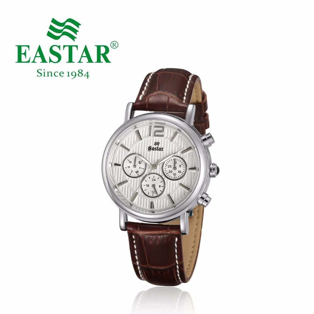 

Eastar Luxury Business Watches Casual Men Wristwatch Waterproof Leather Band Alloy Quartz Men Clock Multifunction