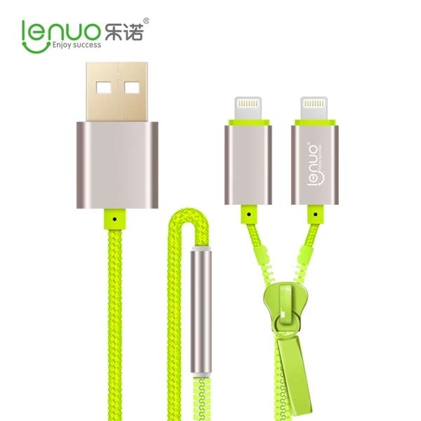 Новое поступление! Lenuo молния дизайн 2 в 1 кабель для зарядки iPhone 5C 5S 6 плюс iPad 4 мини