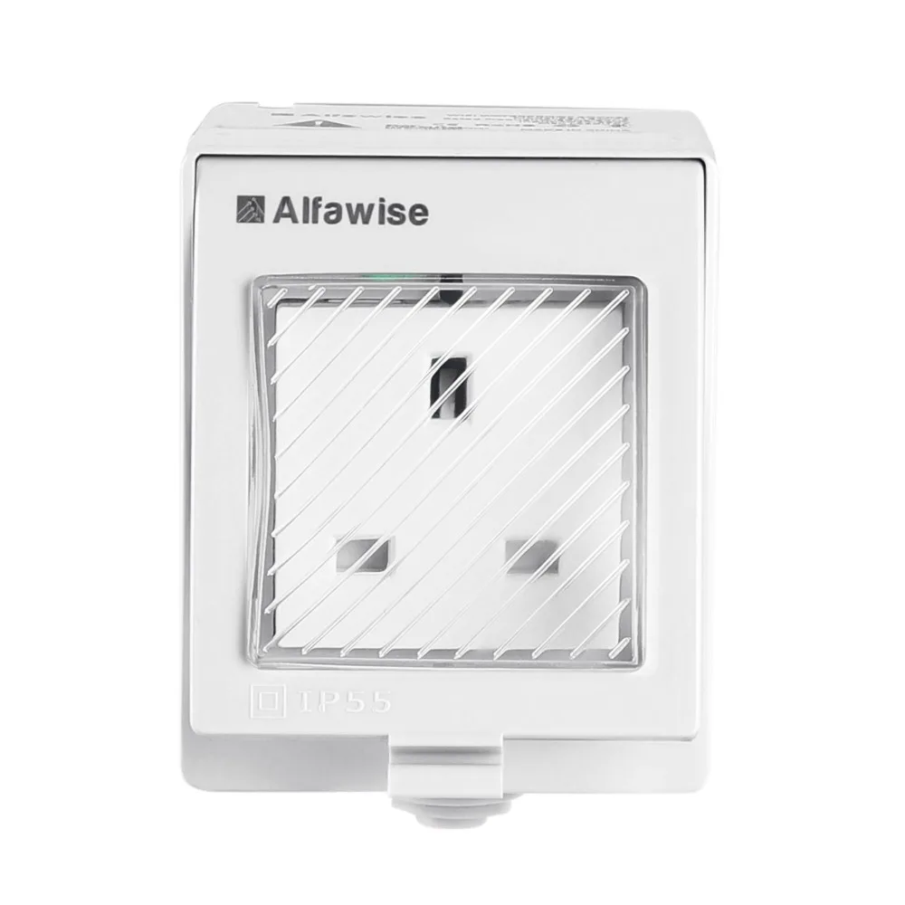 Alfawise wifi умная настенная розетка США Великобритания вилка IP55 Водонепроницаемая наружная розетка приложение Удаленная розетка электрическая розетка