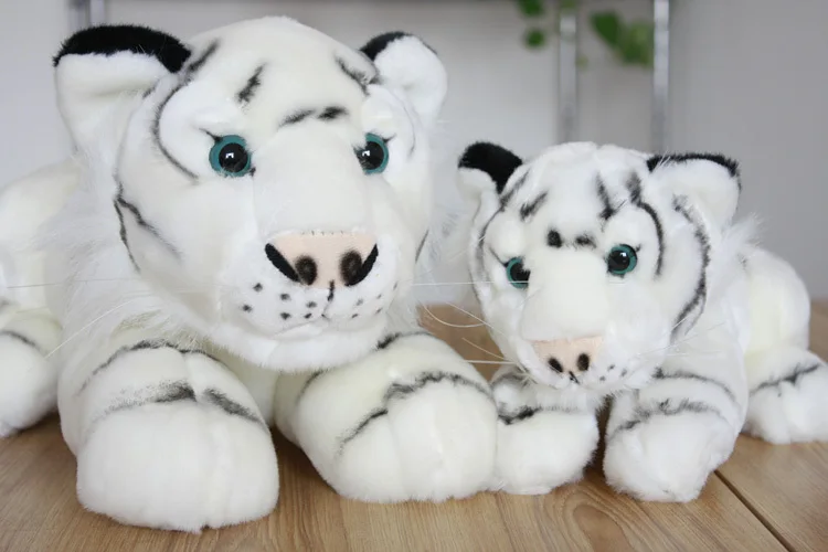 

stuffed animal 25cm lying tiger plush toy white tiger doll gift k3497