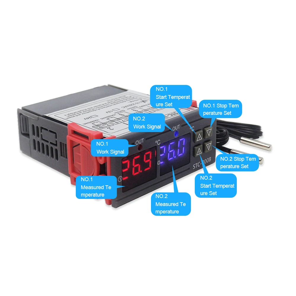 Dual Digital Temperature Controller 12V/24V/220V #4