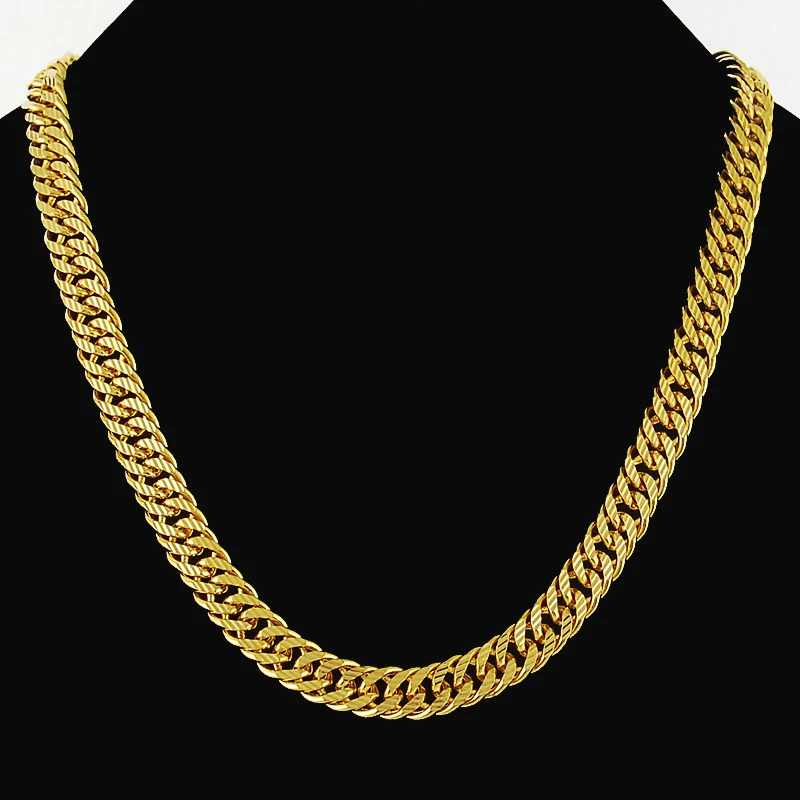 new arrival 24k gold GP 8mm cable chain necklace for men 52cm long! Wholesale women's jewlery top quality | Украшения и