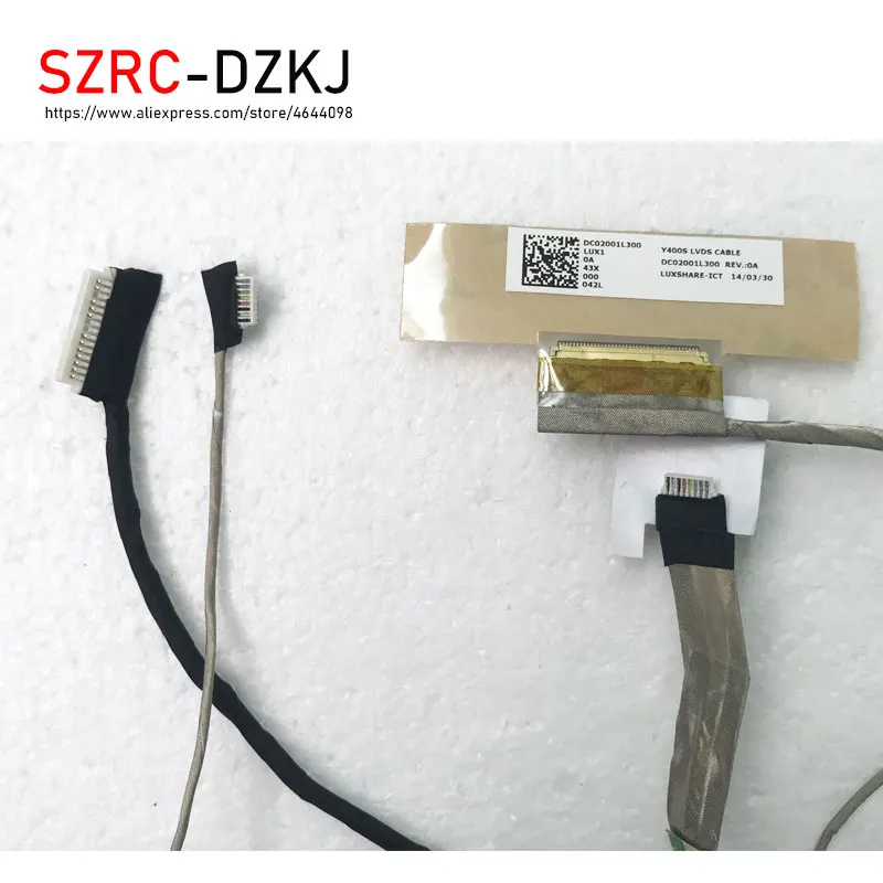 SZRCDZKJ новый оригинальный для Lenovo Y400 Y400N Y410P Y430P LVDS видео гибкий кабель PN DC02001L300 |