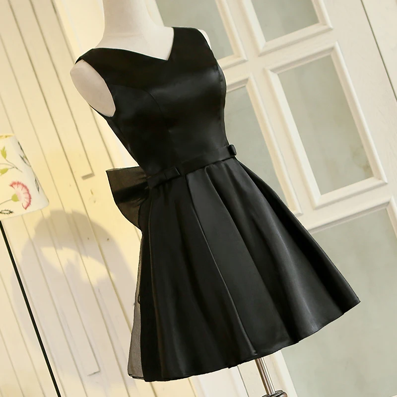 SOCCI/коктейльные платья с бантом и поясом для женщин 2017 маленькие черные милое