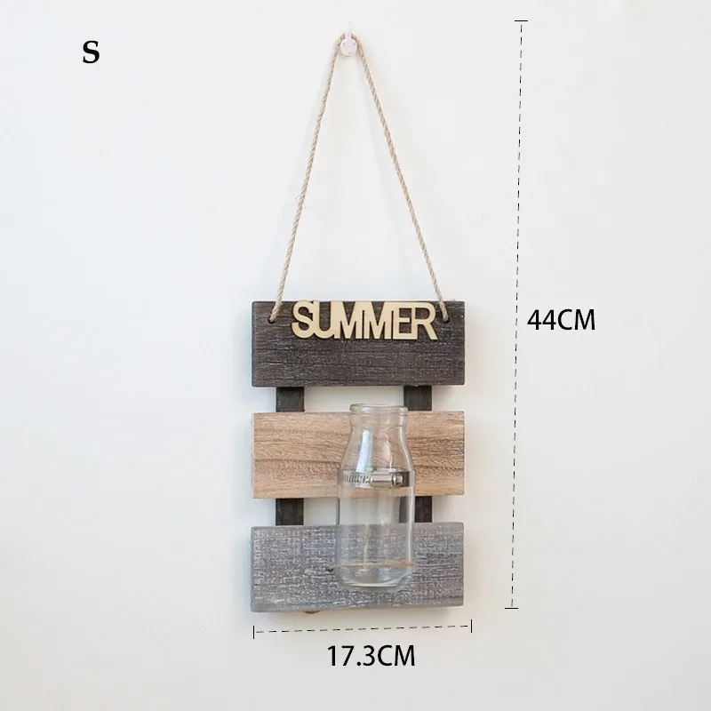 Wall Hanging Plant Pot Hydroponics Plant Glass Vase Indoor Garden Vertical Flower Pots Hanging Planter Home Decoration - Цвет: S Summer