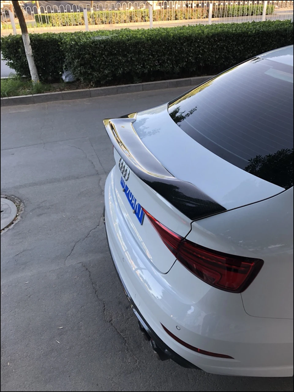 Стиль renntech углеродное волокно задний багажник спойлер для Audi A3 Люкс S3 8V R Стайлинг заднее крыло спойлера