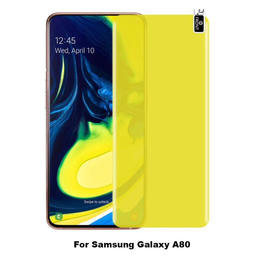 Гидрогелевая пленка 5D на весь экран для Samsung Galaxy A70 A80 A40 A50 A90 защитная нано