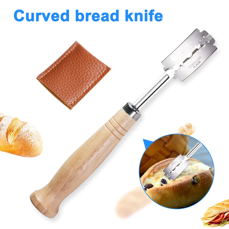 Stainless Steel Blades Bread Cutter for Slashing Scoring Bread Dough with 4 Blades FPing
