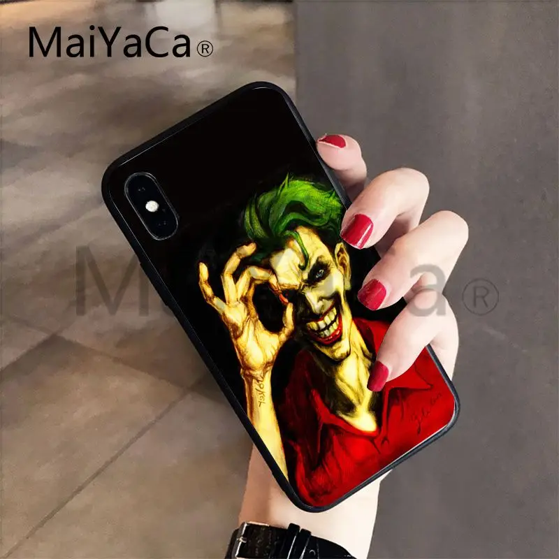 MaiYaCa Poker Joker Picture Classic Pictures Cover мобильный телефон чехол для iphone 7plus X 8 8plus и 5 5s 6s