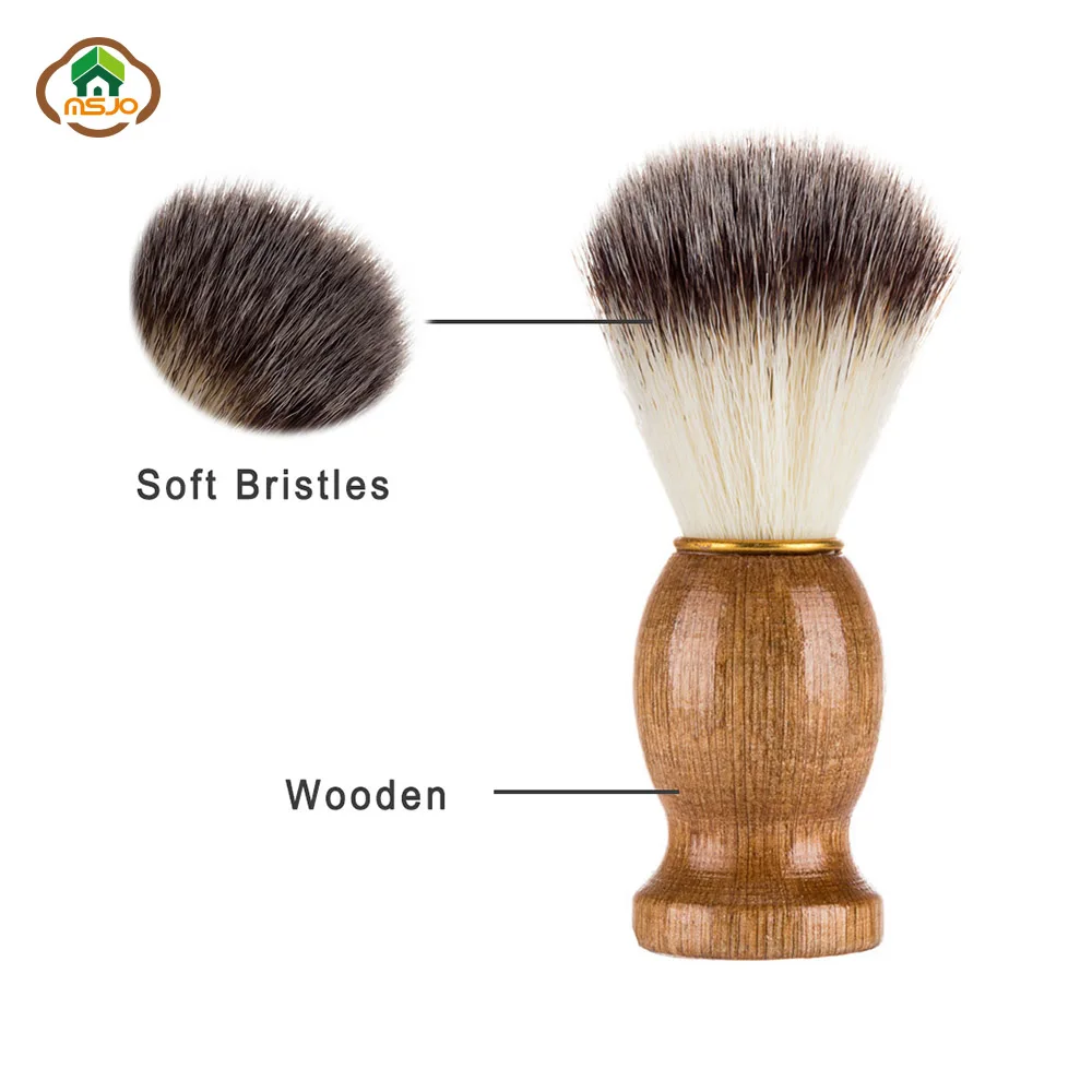 MSJO Beard Brush Shaving 1PC Men Soft Bristles Hairdresser Cleaner Badger Salon Facial Appliance Clean Tool | Дом и сад