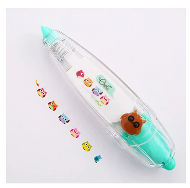 G49 1X мультяшная Милая декоративная Корректирующая лента Fita Cetim Deco Rush Papeleria Cinta Correctora Kawaii школьные материалы - Цвет: Green Owl