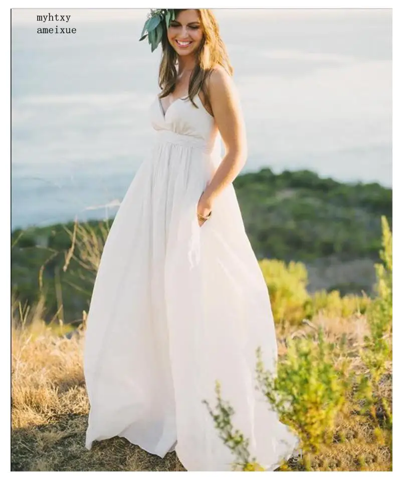 

2020 Cheap Wedding Dress Beach White/lvory Cheap Dresses Plus Size Sweetheart A-line Hot Sale Bridal Gown Vestido De Novia Playa