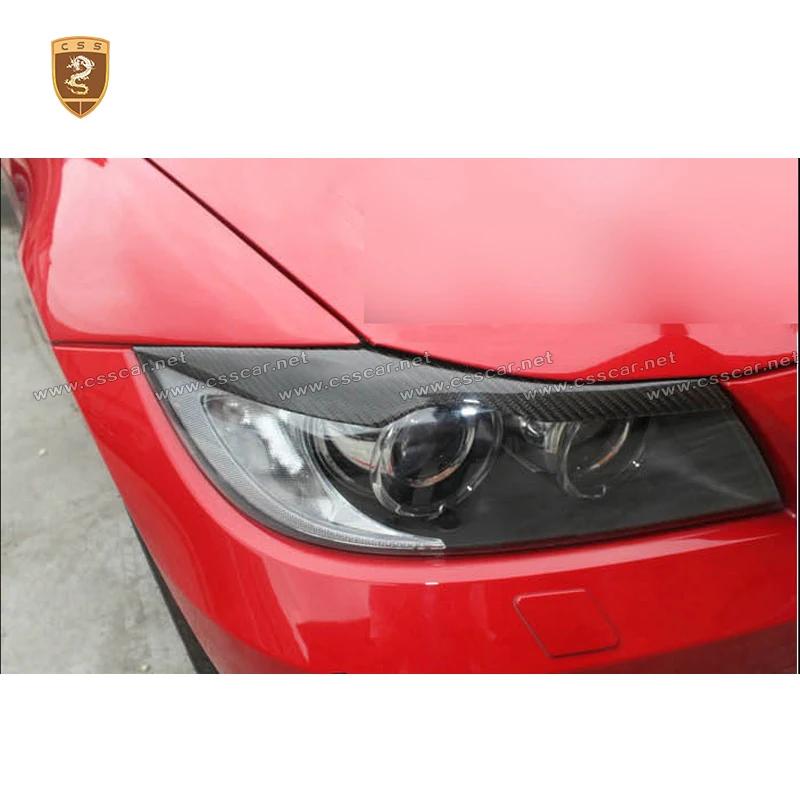 2 шт. для BMW E90 настоящие Углеродные волокна фары Брови Веки 3 серии 4-двери Седан 2005