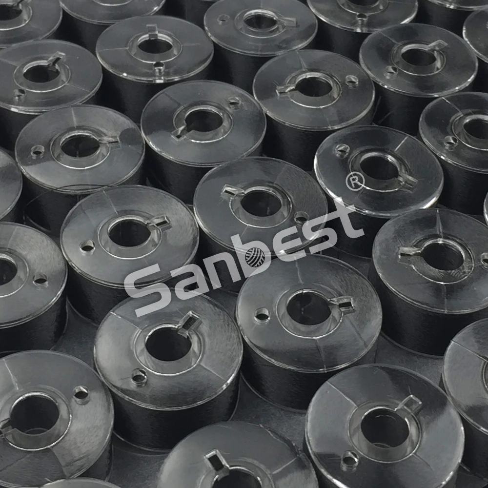 Sanbest класс 15 предварительно намотанная катушка для машинной вышивки белая и