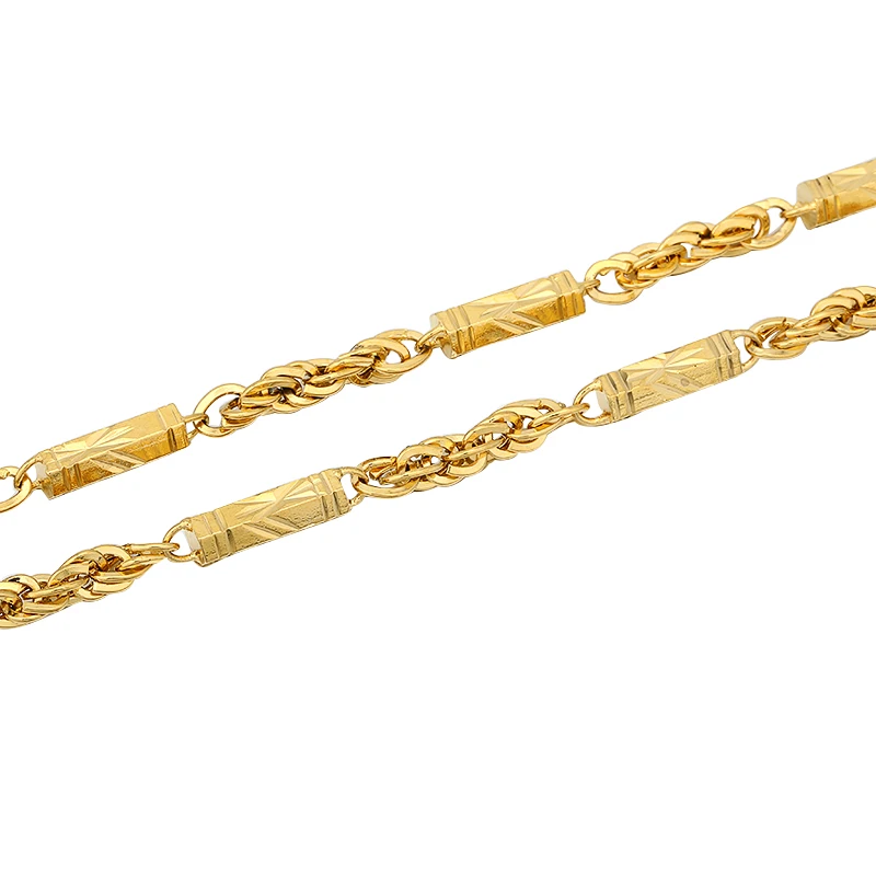 6 мм Ширина женские мужские Цепочки и ожерелья 60 см Модные украшения Gold Filled цепи |