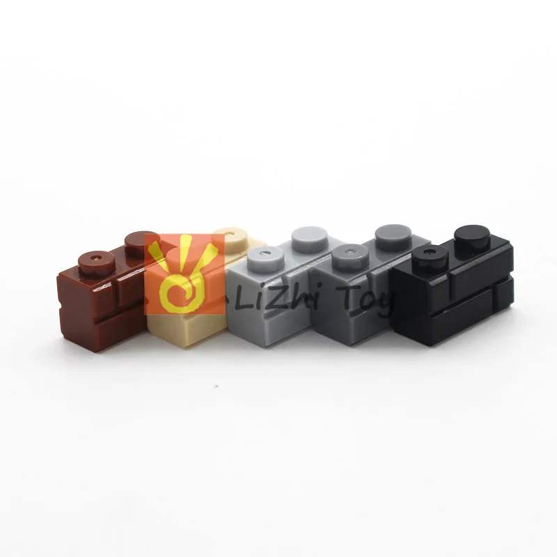 Moc кирпич модифицированный 1x2 с профилем кирпичной кладки (профиль кирпича) стена