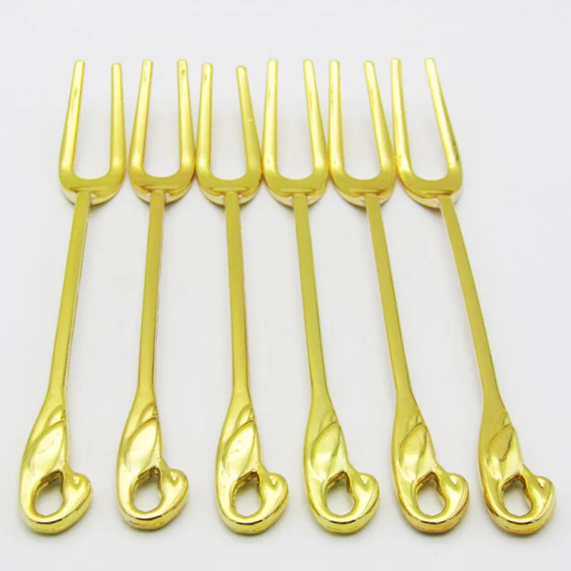 Золотой Лебедь фрукты Вилка десертный набор модные креативные Костюмы роскошный