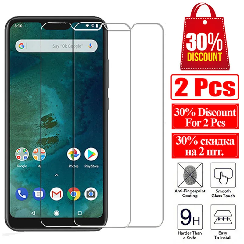 Защитное стекло для xiaomi a2 lite mi glass xiaomei ksiomi a 2 2a light a2lite закаленное защитное пленка |